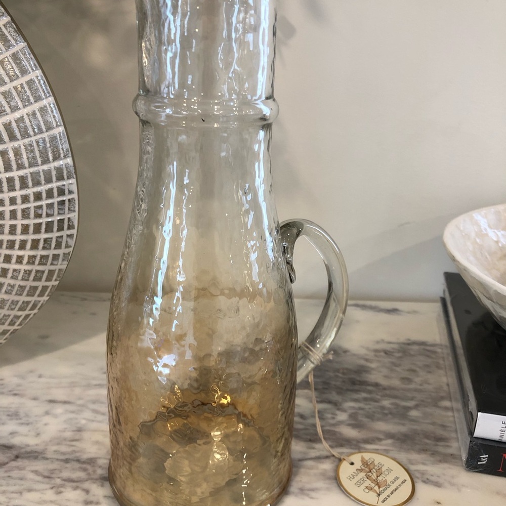 Amber Glass Pitcher